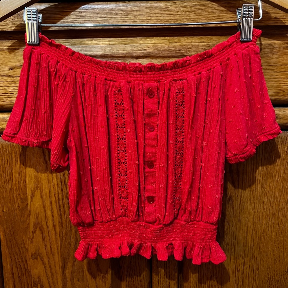 Off the shoulder crop top